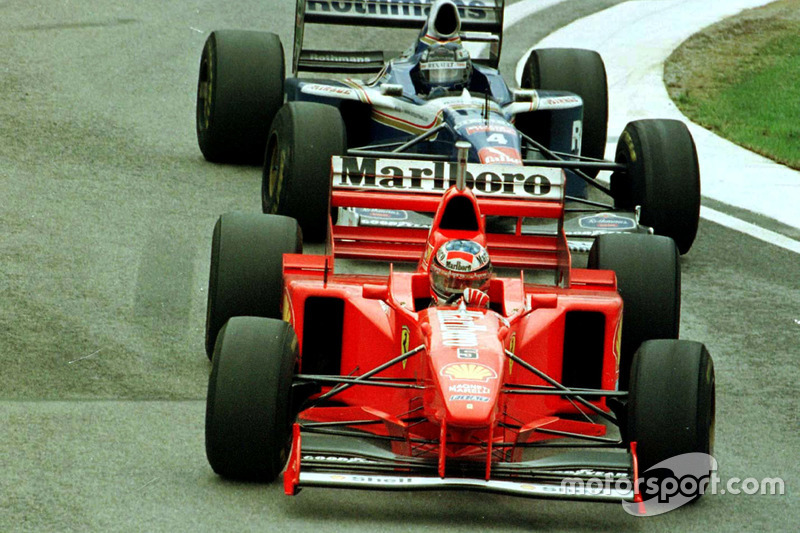 Michael Schumacher, Ferrari F310B, Heinz-Harald Frentzen, Williams FW19