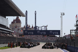 The dummy grid ahead of the start