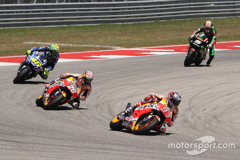 Marc Marquez, Repsol Honda Team, Dani Pedrosa, Repsol Honda Team, Valentino Rossi, Yamaha Factory Racing