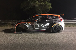 La Ford Fiesta R5 di Alexey Lukyanuk dopo l'incidente nella PS6