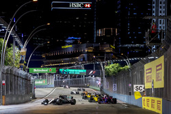Valtteri Bottas, Mercedes AMG F1 W08, Carlos Sainz Jr., Scuderia Toro Rosso STR12, Nico Hulkenberg, Renault Sport F1 Team RS17., Sergio Perez, Sahara Force India F1 VJM10 and Jolyon Palmer, Renault Sport F1 Team RS17. Lance Stroll, Williams FW40 and Stoffel Vandoorne, McLaren MCL32