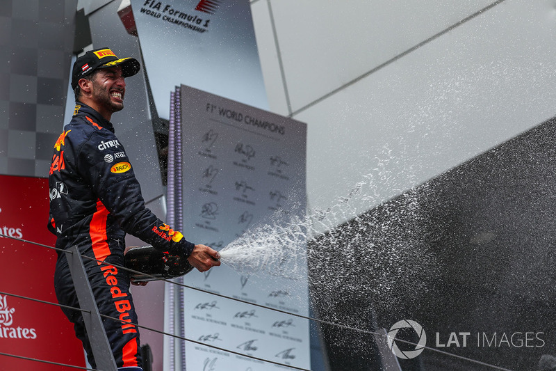 Derde plaats Daniel Ricciardo, Red Bull Racing