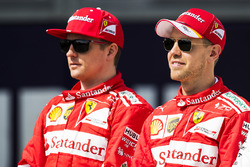 Kimi Raikkonen, Ferrari, and Sebastian Vettel, Ferrari