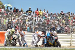 Jack Miller, Estrella Galicia 0,0 Marc VDS, Alvaro Bautista, Aspar Racing Team crash