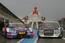 Mattias Ekström mit seinen beiden Rennautos Audi A5 DTM und Audi S1 WRX quattro