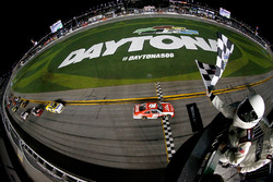Ryan Reed, Roush Fenway Racing Ford, takes the checkered flag
