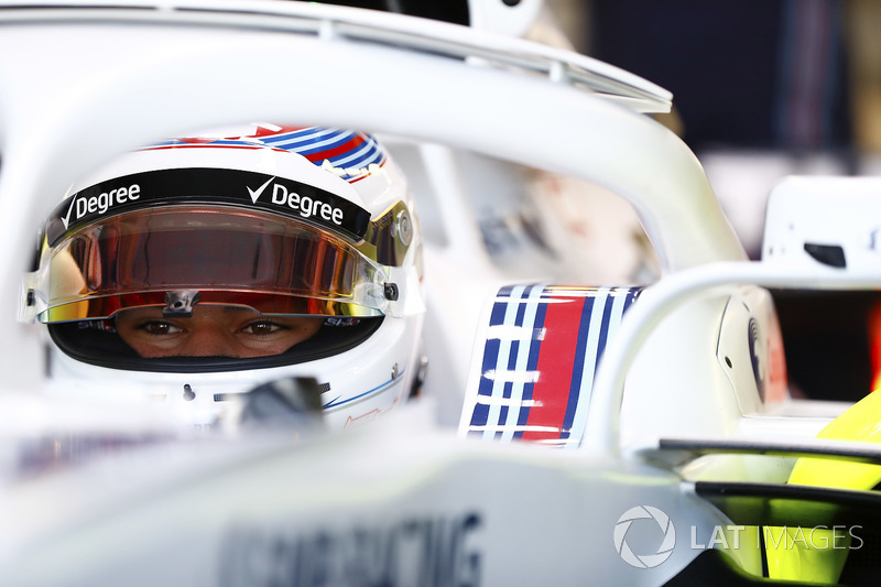 Lance Stroll, Williams Racing, in cockpit