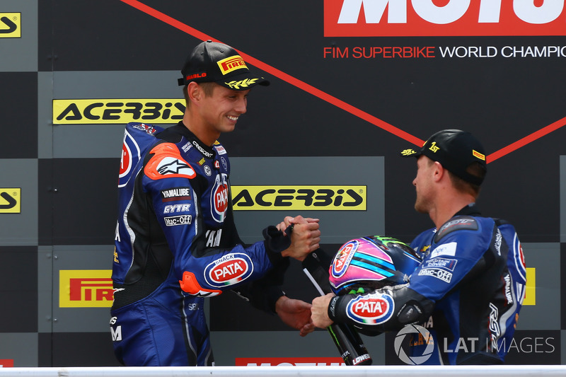 Podium: Michael van der Mark, Pata Yamaha, Alex Lowes, Pata Yamaha