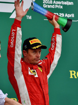Podio: segundo, Kimi Raikkonen, Ferrari