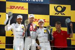 Podium: Race winner René Rast, Audi Sport Team Rosberg, second place Gary Paffett, Mercedes-AMG Team HWA, third place Paul Di Resta, Mercedes-AMG Team HWA