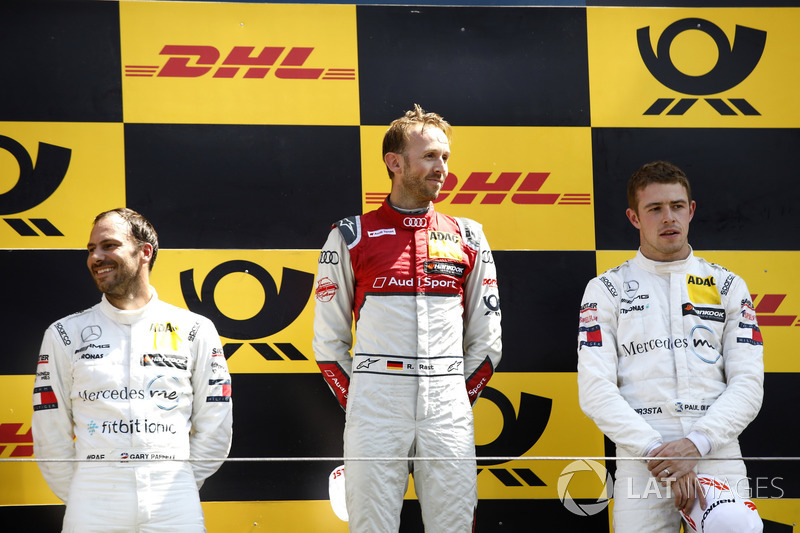 Podium: Race winner René Rast, Audi Sport Team Rosberg, second place Gary Paffett, Mercedes-AMG Team HWA, third place Paul Di Resta, Mercedes-AMG Team HWA