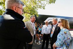 Ross Brawn, Managing Director of Motorsports, FOM, and Chase Carey, Chairman, Formula One, meet some