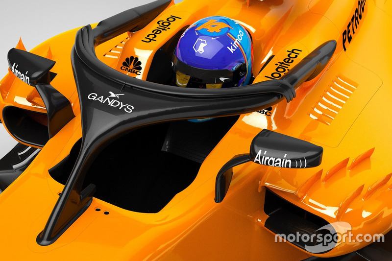 Le Halo de la McLaren MCL33 avec le logo Gandys