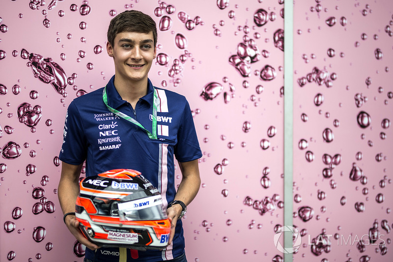 George Russell, Sahara Force India con su casco