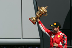 Sebastian Vettel, Ferrari on the podium