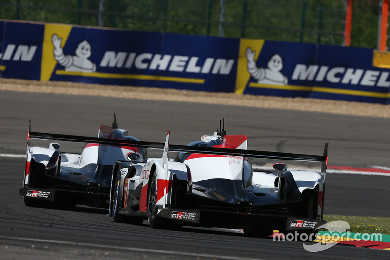 #8 Toyota Gazoo Racing Toyota TS050: Sébastien Buemi, Kazuki Nakajima, Fernando Alonso, #7 Toyota Gazoo Racing Toyota TS050: Mike Conway, Jose Maria Lopez, Kamui Kobayashi