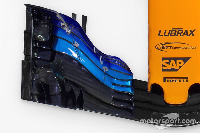 McLaren MCL33 detalle del ala frontal
