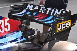 Vue détaillée de l'aileron arrière de la Williams FW41 