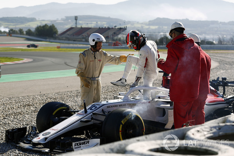 Charles Leclerc, Alfa Romeo Sauber C37 crashes