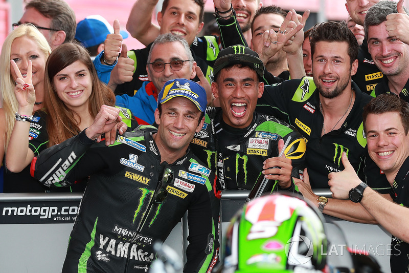 Second place Johann Zarco, Monster Yamaha Tech 3, Hafizh Syahrin, Monster Yamaha Tech 3