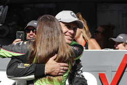 Ed Carpenter, Ed Carpenter Racing Chevrolet is congratulated by Danica Patrick, Ed Carpenter Racing Chevrolet