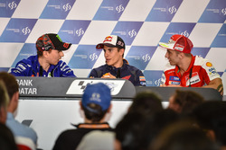 Jorge Lorenzo, Yamaha Factory Racing; Marc Márquez, Repsol Honda Team; Andrea Iannone, Ducati Team