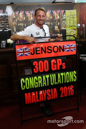 Jenson Button, McLaren Honda fête son 300e GP