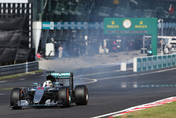 Lewis Hamilton, Mercedes AMG F1 W07 Hybrid retired from the race with a blown engine