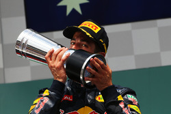 Podium: second place Daniel Ricciardo, Red Bull Racing