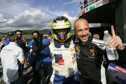 Gianluca Carboni e Davide Durante, Drive Technology festeggiano la vittoria di Gara 1 GTCup