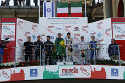 Podio Gara 2 Super GTCup: al secondo posto Bar Baruch e Jacopo Faccioni, Vincenzo Sospiri Racing, i vincitori Yuki Nemoto e Nicolas Costa, Vincenzo Sospiri Racing, al terzo posto Piero Necchi e Kikko Galbiati, Antonelli Motorsport