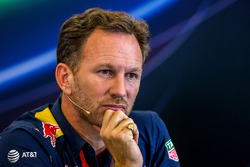 Christian Horner, team principal Red Bull Racing lors de la conférence de presse de la FIA