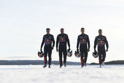 Sébastien Loeb, Kevin Hansen, Timmy Hansen en Davy Jeanney