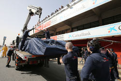De Scuderia Toro Rosso STR11 van Max Verstappen Scuderia Toro Rosso in de pits