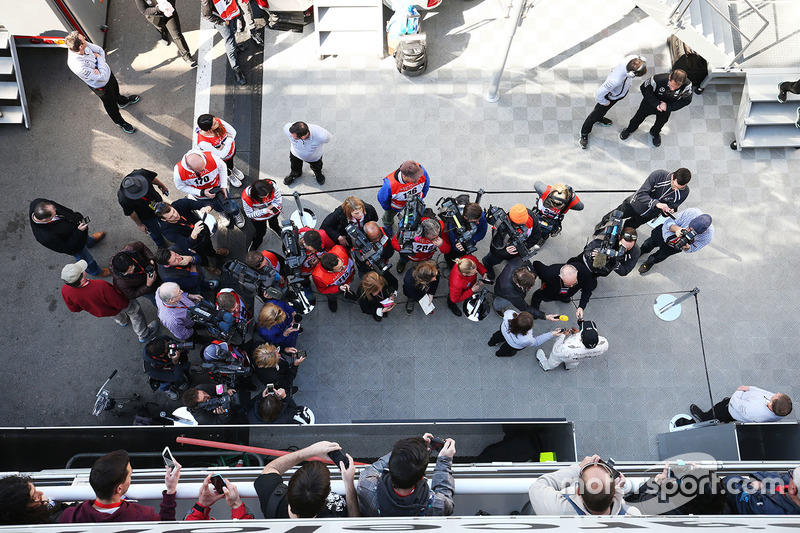 Lewis Hamilton, Mercedes AMG F1 Team with the media