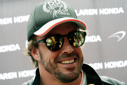 Fernando Alonso, McLaren with the media