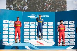 Podium: race winner Sébastien Buemi, Renault e.Dams, second place Daniel Abt, ABT Schaeffler Audi Sp