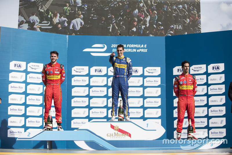 Berlin: 1. Sebastien Buemi, 2. Daniel Abt, 3. Lucas di Grassi