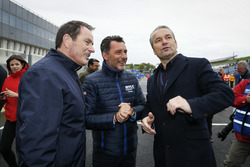 Hungarian football team trainer Bernd Storck with François Ribeiro, Eurosport Motorsport Director