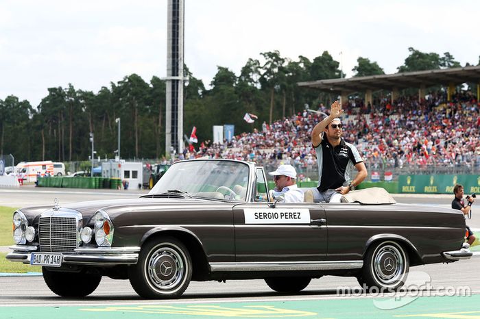 Sergio Pérez, Sahara Force India F1 en el desfile de pilotos