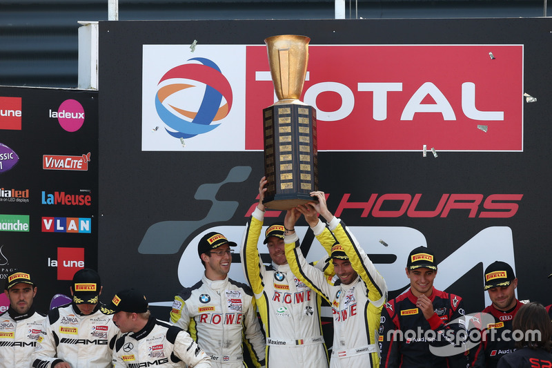 I vincitori #99 Rowe Racing, BMW M6 GT3: Maxime Martin, Philipp Eng, Alexander Sims