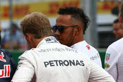 Nico Rosberg, Mercedes AMG Petronas F1 W07 and Lewis Hamilton, Mercedes AMG F1 W07