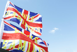 Flags for Lewis Hamilton, Mercedes AMG F1
