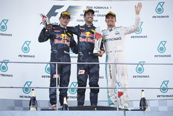 Podium: race winner Daniel Ricciardo, Red Bull Racing, second place Max Verstappen, Red Bull Racing,
