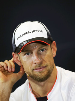 Jenson Button, McLaren in the press conference