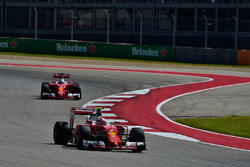 Kimi Raikkonen, Ferrari SF16-H leads team mate Sebastian Vettel, Ferrari SF16-H
