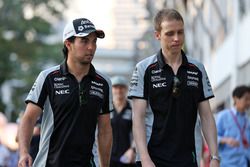 Sergio Perez, Sahara Force India F1 with Will Hings, Sahara Force India F1 Press Officer