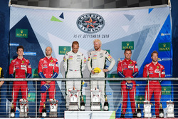 LM GTE Pro podium: first place Marco Sorensen, Nicki Thiim, Aston Martin Racing, second place Gianmaria Bruni, James Calado, AF Corse, third place Davide Rigon, Sam Bird, AF Corse