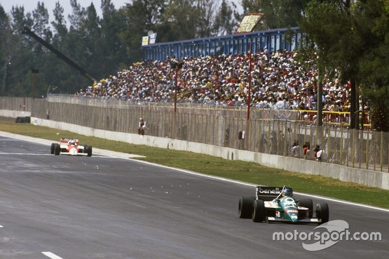 Gerhard Berger, Benetton devant Alain Prost, McLaren