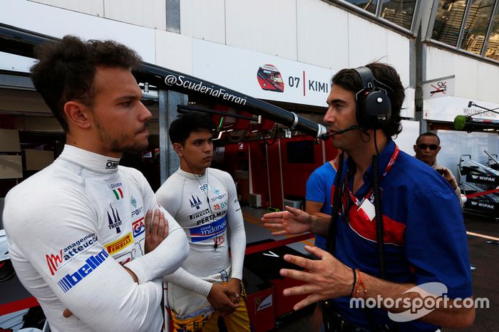 Giacomo Ricci con Philo Paz Armand, Trident, Luca Ghiotto, Trident antes de la carrera